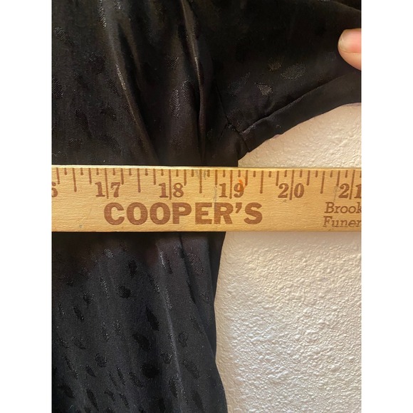 Anthropologie Black Jacquard Tiered Babydoll Mini Dress Womens Medium - Picture 6 of 9